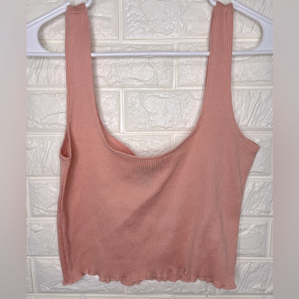 Forever 21 Cropped Tank Top Peach